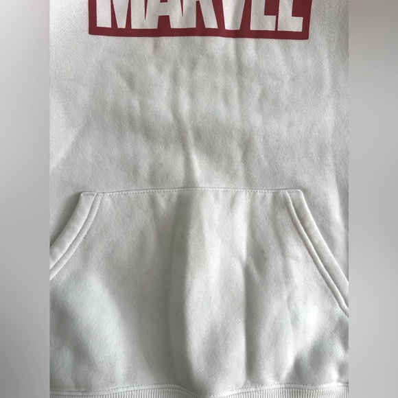 Marvel Graphic Print red&white Logo hoodie drawstring pullover sweater Women’s S - Picture 7 of 10